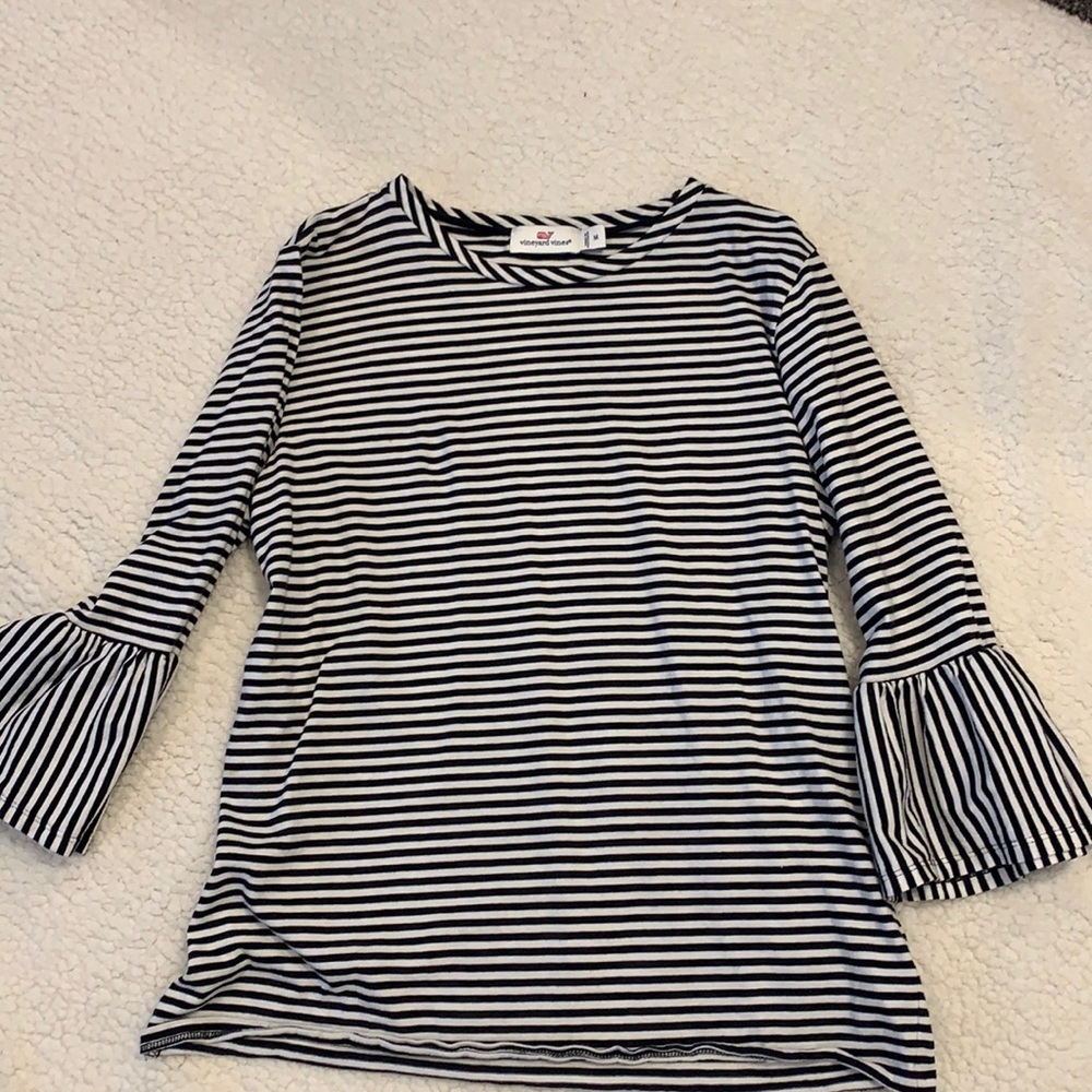 Vineyard vines bell sleeve cotton blouse size M